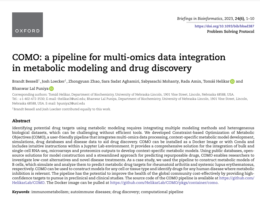 Screenshot of COMO Paper