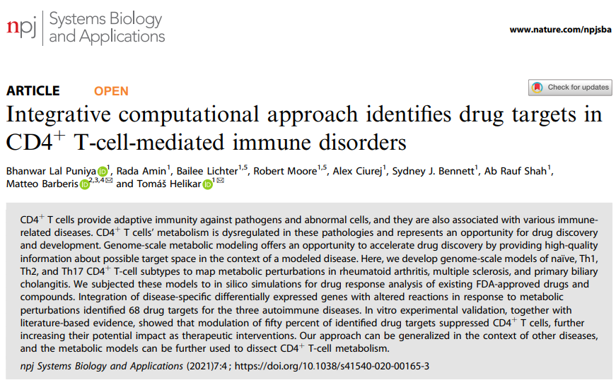 Screenshot of CD4 metabolism Paper